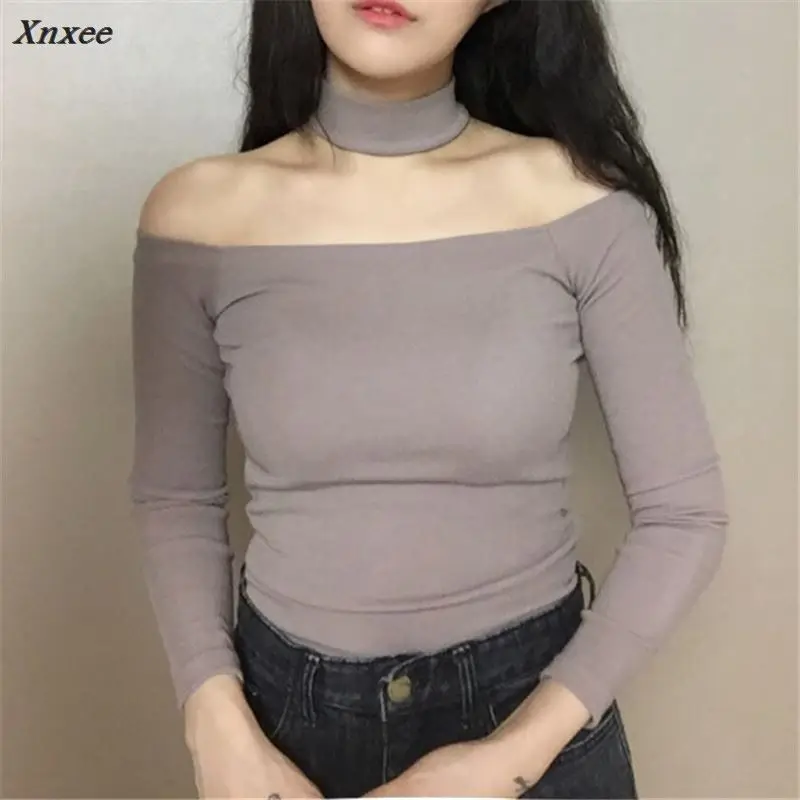 Xnxee New Solid Women Tops Korean Spring Fashion Slash Neck T shirt Long Sleeve Sexy Female Shirts Slim T-shirts 67225
Xnxee New Solid Women Tops Korean Spring Fashion Slash Neck T shirt Long Sleeve Sexy Female Shirts Slim T-shirts 67225