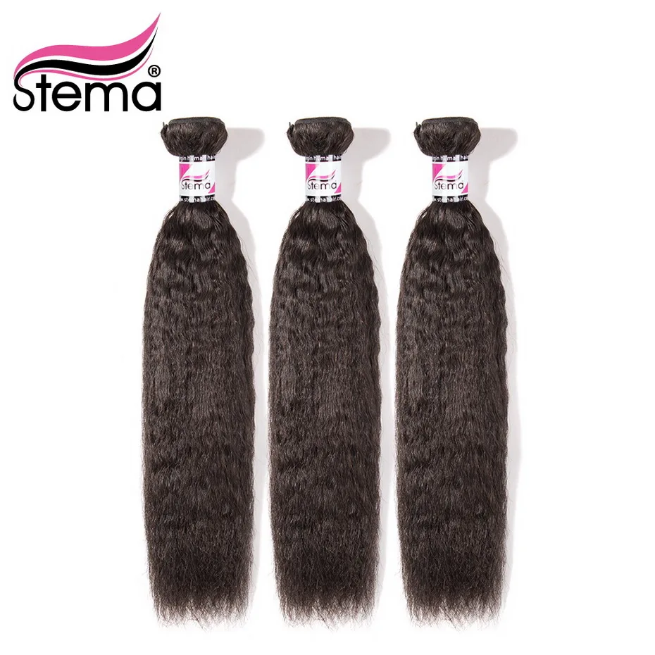 Stema 3PCS/Lot Remy Human Hair Weave Bundles Peruvian Kinky Straight Hair Natural Color Hair Extension Free Shipping
Stema 3PCS/Lot Remy Human Hair Weave Bundles Peruvian Kinky Straight Hair Natural Color Hair Extension Free Shipping