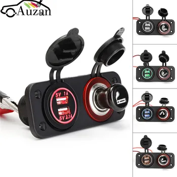 Dual USB Socket Splitter Car Electronic Cigarette Lighter USB 12/24V 2.1A/1A Charger Motorcycle USB Power Adapter Outlet Plug
Dual USB Socket Splitter Car Electronic Cigarette Lighter USB 12/24V 2.1A/1A Charger Motorcycle USB Power Adapter Outlet Plug