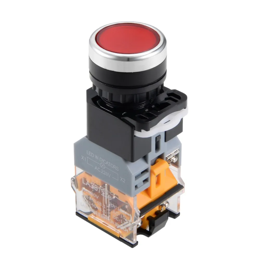 UXCELL 22mm Momentary Push Button Switch Red LED Light Round Flat Button DPST 1 NO 1 NC To Control The Electromagnetic Starter
UXCELL 22mm Momentary Push Button Switch Red LED Light Round Flat Button DPST 1 NO 1 NC To Control The Electromagnetic Starter