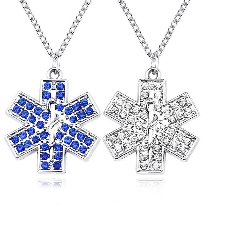 Fashion Full Rhinestone Star Of Life Rescue Medical Logo Charm Pendant Jewelry Crystal Cross White Snake Choker Necklace Colar
Fashion Full Rhinestone Star Of Life Rescue Medical Logo Charm Pendant Jewelry Crystal Cross White Snake Choker Necklace Colar