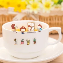 1744 lovely coreano girls sticker diary teléfono móvil stick un conjunto de 5 piezas de un precio(China)