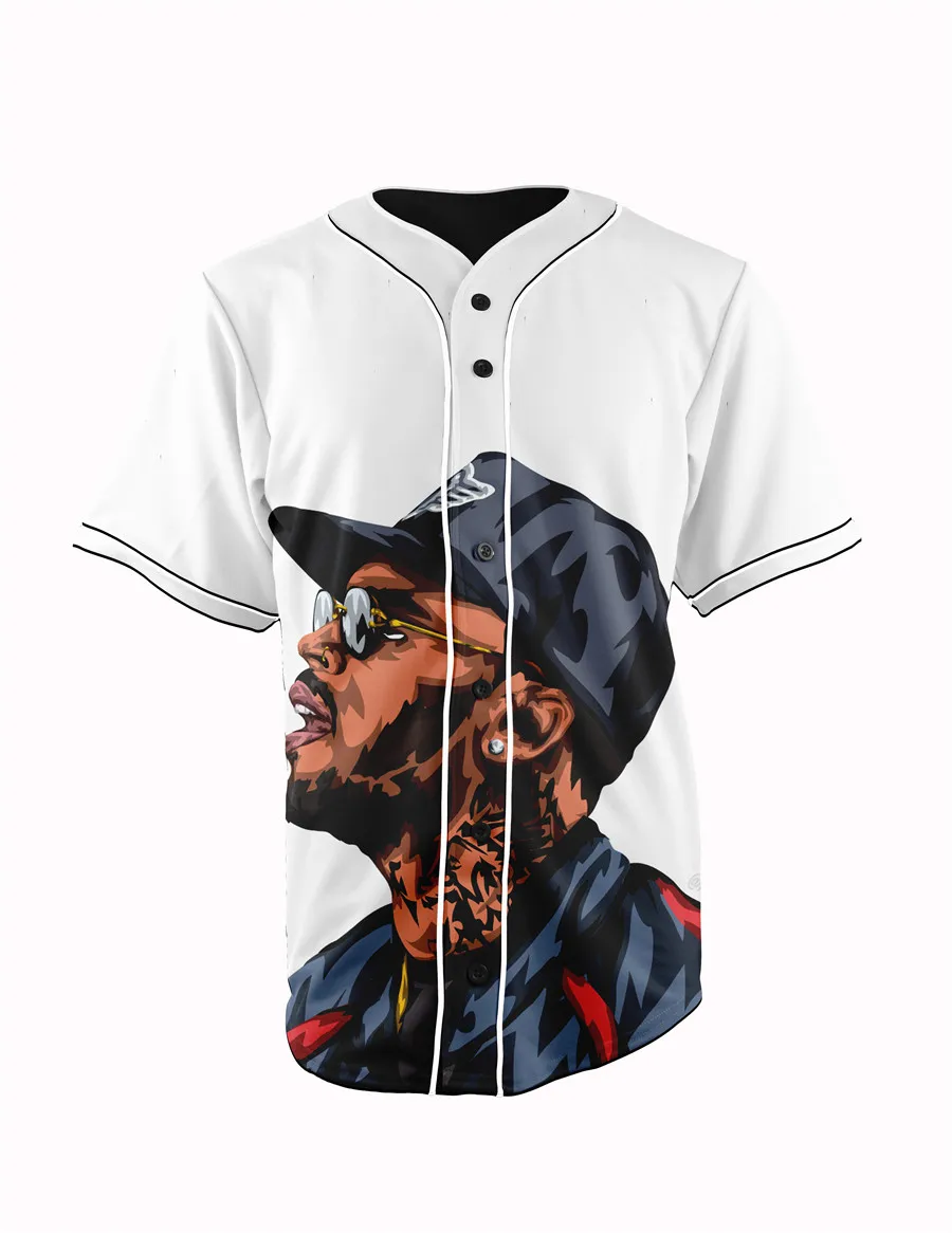 Real US American Size Chris Brown high quality 3D Sublimation Print Button up Jersey plus size 3xl 4xl 5xl 6xl
Real US American Size Chris Brown high quality 3D Sublimation Print Button up Jersey plus size 3xl 4xl 5xl 6xl