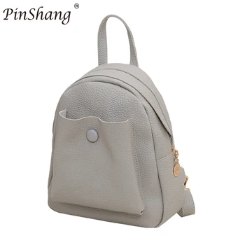 PinShang Women Casual Solid Color Backpack PU Leather Zipper and Button Schoolbag Shoulder Bag Satchel For Teenage Girls ZK25
PinShang Women Casual Solid Color Backpack PU Leather Zipper and Button Schoolbag Shoulder Bag Satchel For Teenage Girls ZK25