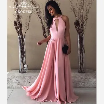 Dark Pink Chiffon Bridesmaid Dresses 2020 Sexy Keyhole Neck Backless A Line Long Wedding Guest Dress Sukienki Na Wesele Damskie
Dark Pink Chiffon Bridesmaid Dresses 2020 Sexy Keyhole Neck Backless A Line Long Wedding Guest Dress Sukienki Na Wesele Damskie