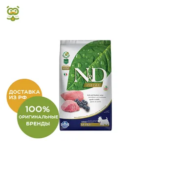 N&D Dog Lamb & Blueberry Adult Mini корм для взрослых собак мелких пород, Ягненок и черника, 800 г.
N&D Dog Lamb & Blueberry Adult Mini корм для взрослых собак мелких пород, Ягненок и черника, 800 г.