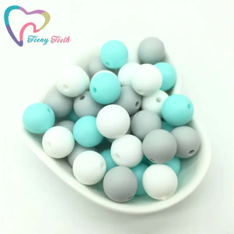 Teeny Teeth 30 PCS Blue Gray Silicone Baby Teething Beads 12-15 MM Safe Food Grade Nursing Chewing Round Silicone Beads Necklace
Teeny Teeth 30 PCS Blue Gray Silicone Baby Teething Beads 12-15 MM Safe Food Grade Nursing Chewing Round Silicone Beads Necklace