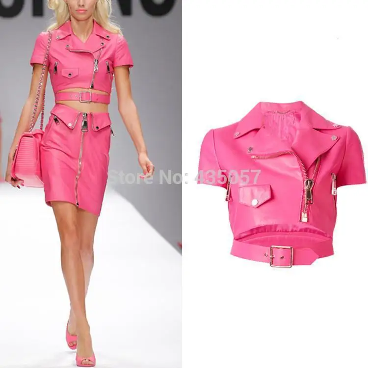 2019 Summer fashion women's slim motorcycle leather jacket spring autumn women pu leather trench coat pink black
2019 Summer fashion women's slim motorcycle leather jacket spring autumn women pu leather trench coat pink black