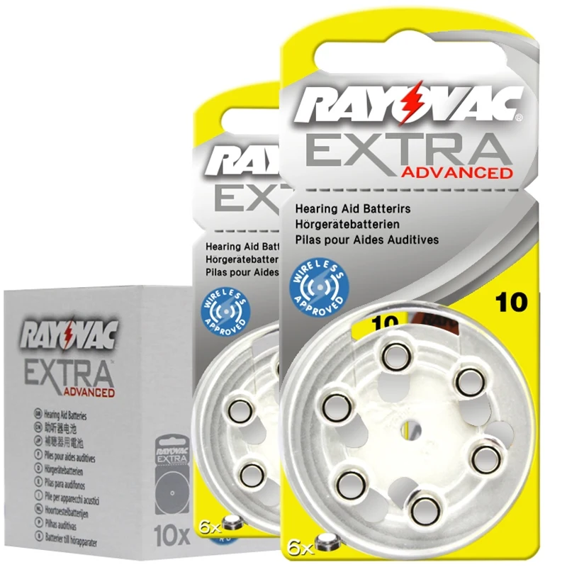 60 PCS Rayovac Extra Performance Hearing Aid Batteries. Zinc Air 10/A10/PR70 Battery for BTE/RIC sound amplifier Hearing aids
60 PCS Rayovac Extra Performance Hearing Aid Batteries. Zinc Air 10/A10/PR70 Battery for BTE/RIC sound amplifier Hearing aids