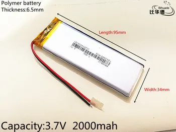 3.7V,2000mAH,653495 PLIB; polymer lithium ion / Li-ion battery for GPS,mp3,mp4,mp5,dvd,,model toy mobile
3.7V,2000mAH,653495 PLIB; polymer lithium ion / Li-ion battery for GPS,mp3,mp4,mp5,dvd,,model toy mobile