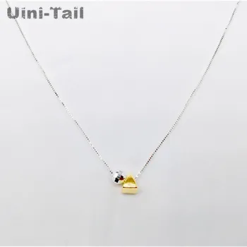 New independent original design 925 sterling silver ball triangle geometry necklace diy creative art clavicle necklace simple
New independent original design 925 sterling silver ball triangle geometry necklace diy creative art clavicle necklace simple