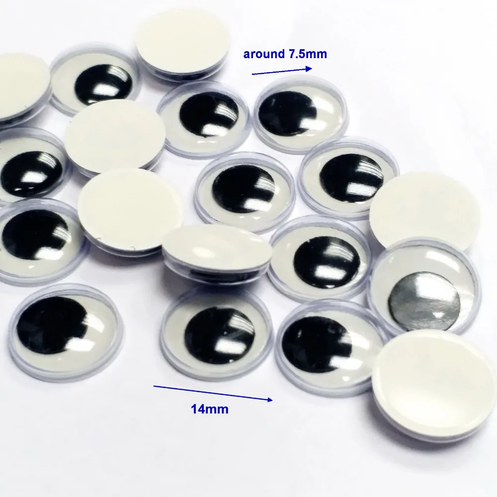 100 PCS 14mm Glue on Round Moving Eyes Wiggly Googly Balloon Bear Doll Scrapbooking
100 PCS 14mm Glue on Round Moving Eyes Wiggly Googly Balloon Bear Doll Scrapbooking