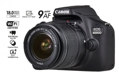 Камера Canon EOS 4000D T100 DSLR Wi Fi с объективом 18 55 мм|Зеркальные фотоаппараты| |