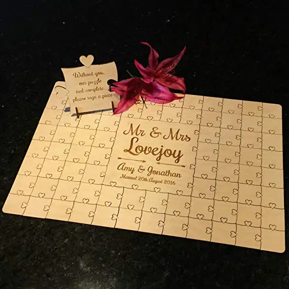 customize rustic puzzle Jigsaw Puzzle Wedding Guest Wishing Books Alternative Wooden guestbooks party favors decorations
customize rustic puzzle Jigsaw Puzzle Wedding Guest Wishing Books Alternative Wooden guestbooks party favors decorations