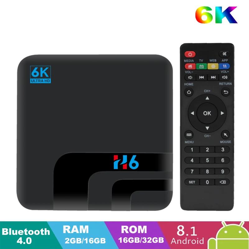 H6 Smart TV BOX Android 8.1 6K set top box 4GB 32GB Allwinner H6 Quad-Core 2.4GHz WiFi Bluetooth 4.0 2GB 16GB media player P TX6
H6 Smart TV BOX Android 8.1 6K set top box 4GB 32GB Allwinner H6 Quad-Core 2.4GHz WiFi Bluetooth 4.0 2GB 16GB media player P TX6