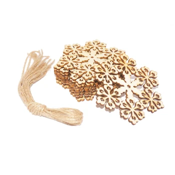 10pcs Wooden Embellishments with String Christmas Decoration Hollow Snowflake Wood Craft Chips Gift Tag Party Decor
10pcs Wooden Embellishments with String Christmas Decoration Hollow Snowflake Wood Craft Chips Gift Tag Party Decor