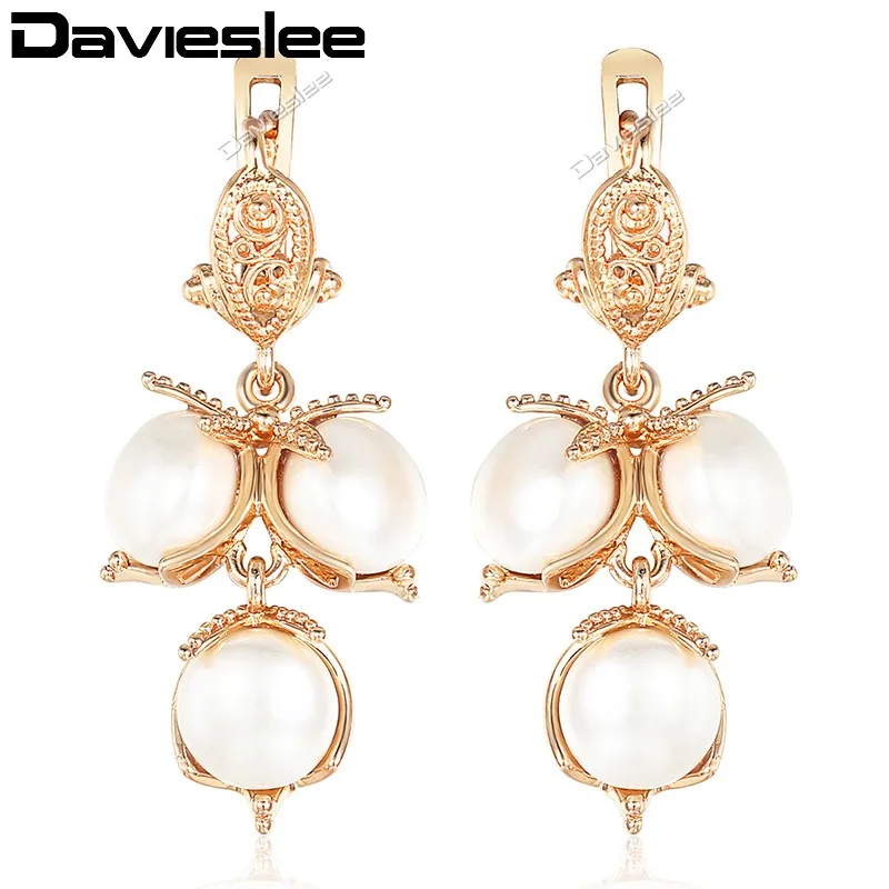 Davieslee Drop Earrings for Women Leaf Simulated Pearl 585 Rose Gold Filled Jewelry Womens Earring Fashion LGE110
Davieslee Drop Earrings for Women Leaf Simulated Pearl 585 Rose Gold Filled Jewelry Womens Earring Fashion LGE110