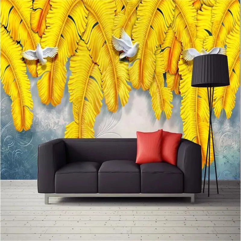 Banana leaf relief plant television background wall manufacturer wholesale wallpaper mural custom photo wall
Banana leaf relief plant television background wall manufacturer wholesale wallpaper mural custom photo wall