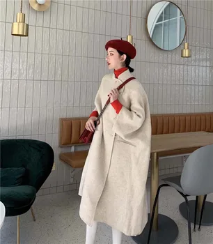 Plus Size casaco feminino inverno Stand Collar Windbreaker Retro Fashion Loose Long Section Long Sleeve Woolen Coat 2019 new
Plus Size casaco feminino inverno Stand Collar Windbreaker Retro Fashion Loose Long Section Long Sleeve Woolen Coat 2019 new