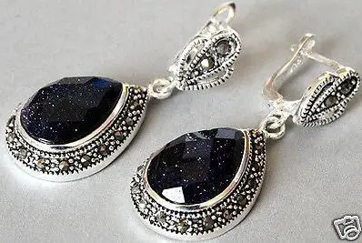 Lady Silver 925 Natural Blue Sand Stone Marcasite Earrings>>girls jades Free shipping
Lady Silver 925 Natural Blue Sand Stone Marcasite Earrings>>girls jades Free shipping