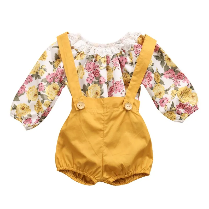 New Autumn Baby Girls Jumpsuit Lace Floral Princess Romper+Short Pants 2Pcs Sunsuit Outfits Infant Baby Girl Playsuit Clothes
New Autumn Baby Girls Jumpsuit Lace Floral Princess Romper+Short Pants 2Pcs Sunsuit Outfits Infant Baby Girl Playsuit Clothes
