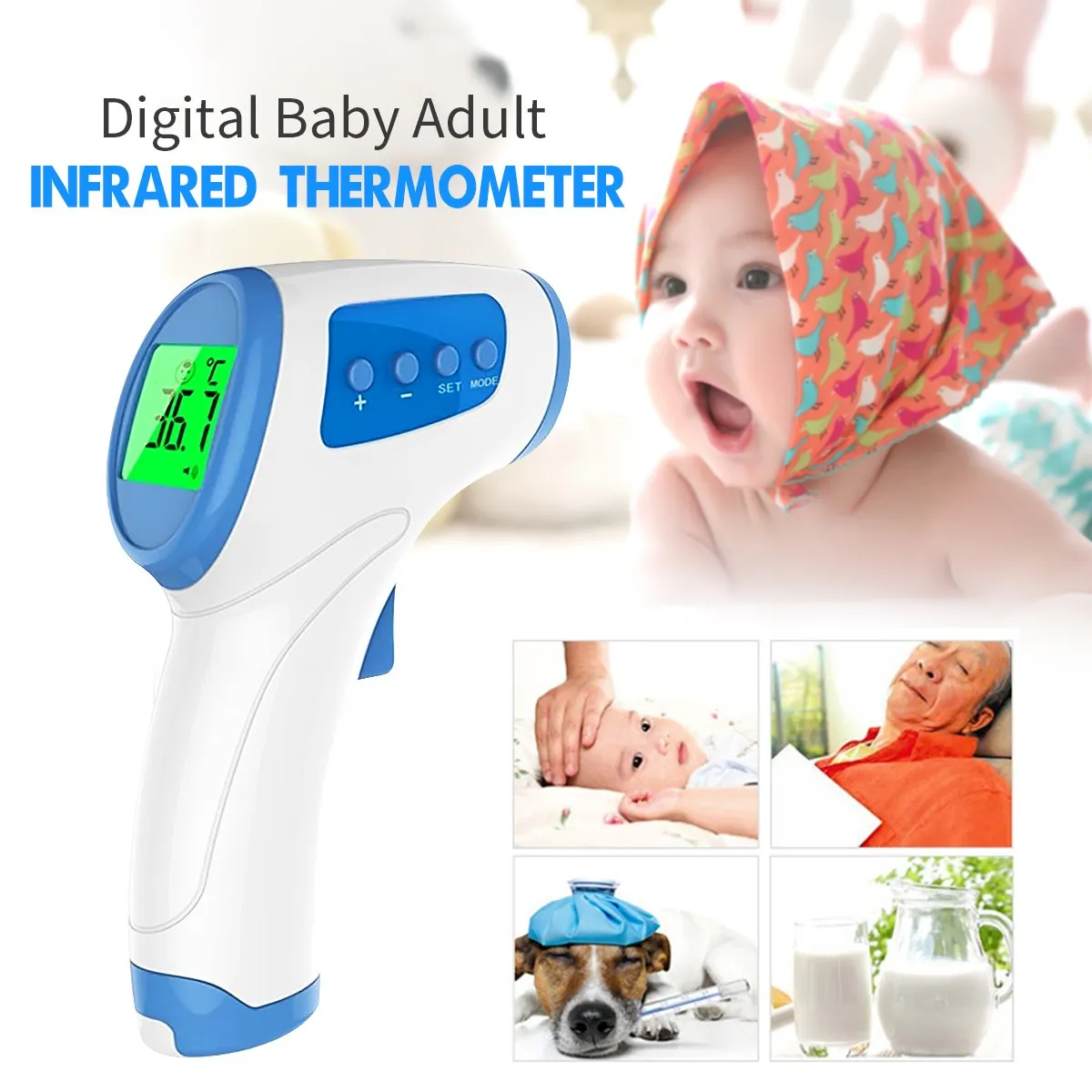 HY-216 Digital Baby Adult Infrared Thermometer Body Forehead Temperature Gun Multi-purpose Non-contact Thermometer
HY-216 Digital Baby Adult Infrared Thermometer Body Forehead Temperature Gun Multi-purpose Non-contact Thermometer