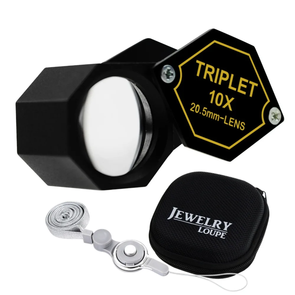 Magnification Jewelry Loupe 10x 15x 20x 30x w/ 20.5mm Lens Diameter Achromatic Triplet Optical Glass Hexagonal Black Frame
Magnification Jewelry Loupe 10x 15x 20x 30x w/ 20.5mm Lens Diameter Achromatic Triplet Optical Glass Hexagonal Black Frame