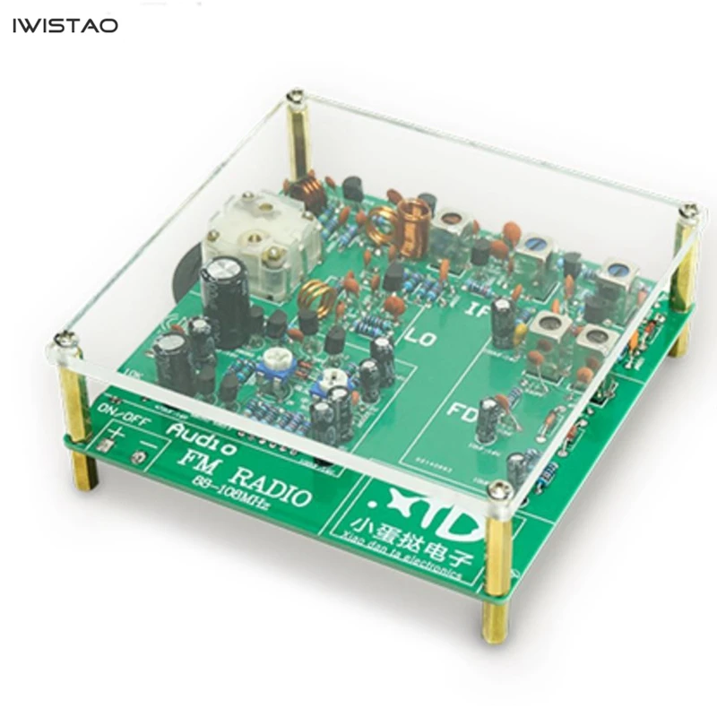 IWISTAO FM-радио тюнер готовая плата полностью разделенные компоненты DC6V батарея