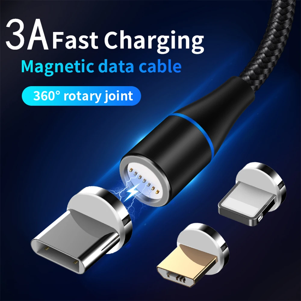 Magnetic Cable for iPhone 3A Fast Magnetic Charging Wire USB Type C Micro USB Cable for Samsung Huawei Xiaomi USB C Cable Type-C
Magnetic Cable for iPhone 3A Fast Magnetic Charging Wire USB Type C Micro USB Cable for Samsung Huawei Xiaomi USB C Cable Type-C
