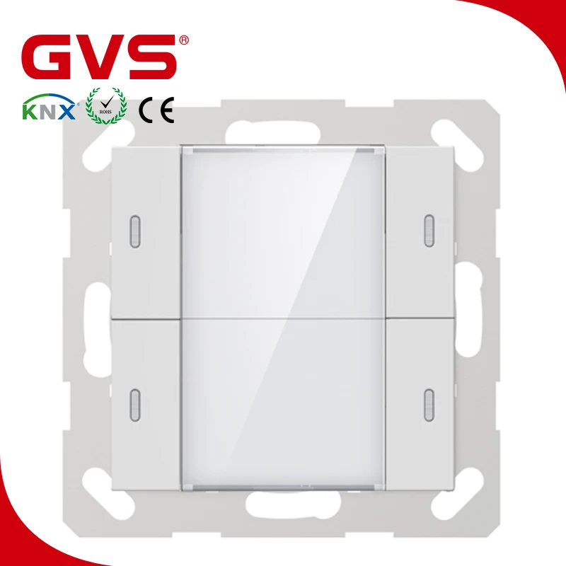 2018 NEW KNX GVS K-bus Smart Home automation System EU Standard 55mm size KNX Switch Touch Switch 2 Gang KNX Push Button