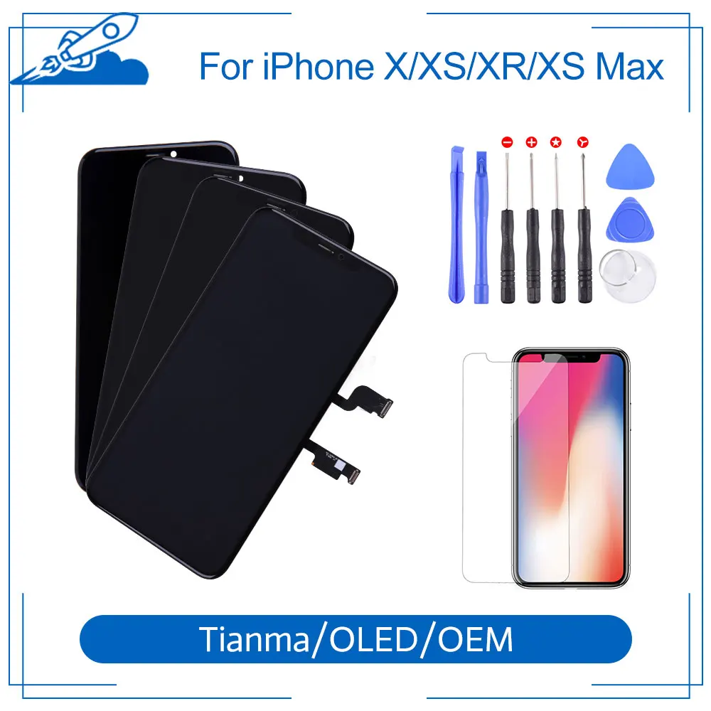 OEM For iPhone X XS XS MAX Flexible OLED LCD Touch Screen Super OLED Display Digitizer Assembly Replacement Parts Black
OEM For iPhone X XS XS MAX Flexible OLED LCD Touch Screen Super OLED Display Digitizer Assembly Replacement Parts Black