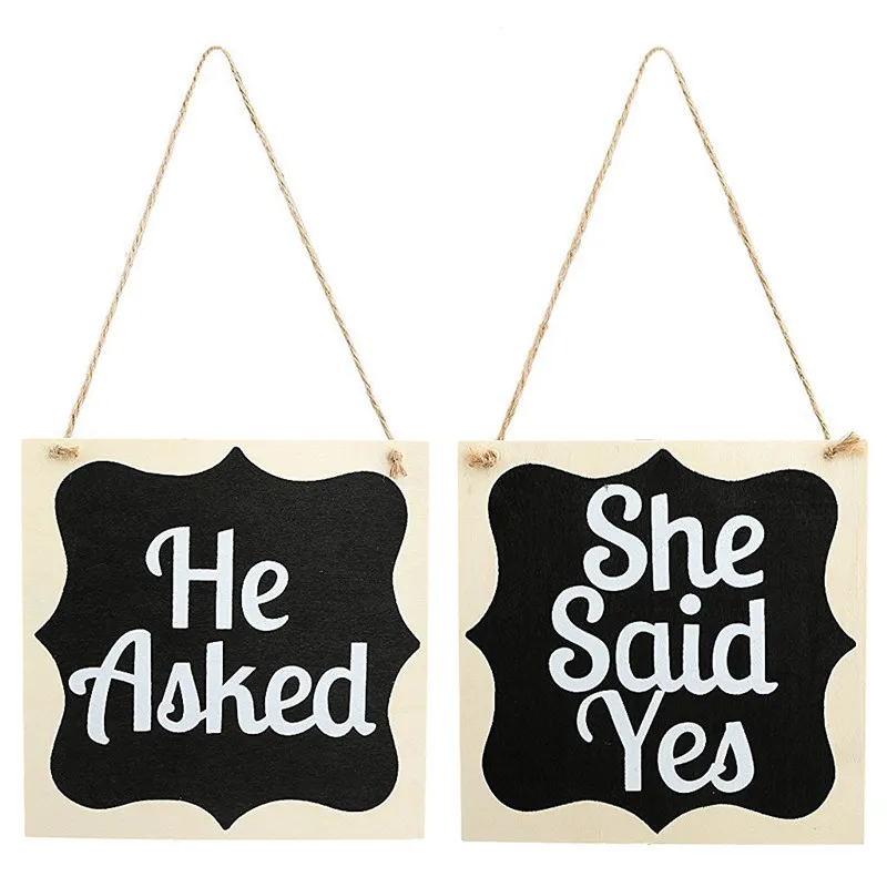 He Asked She Said Yes Wooden Wedding Photo Props Rustic Wedding Decor Signs Wood Hanging Pandent
He Asked She Said Yes Wooden Wedding Photo Props Rustic Wedding Decor Signs Wood Hanging Pandent