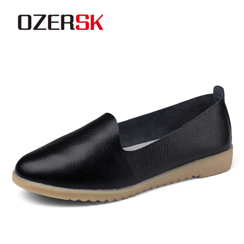 OZERSK 2018 Spring and Summer Simple Genuine leather Breathable Woman Flat Shoes For Women Loafers Ladies Trainers Zapatos Mujer
OZERSK 2018 Spring and Summer Simple Genuine leather Breathable Woman Flat Shoes For Women Loafers Ladies Trainers Zapatos Mujer