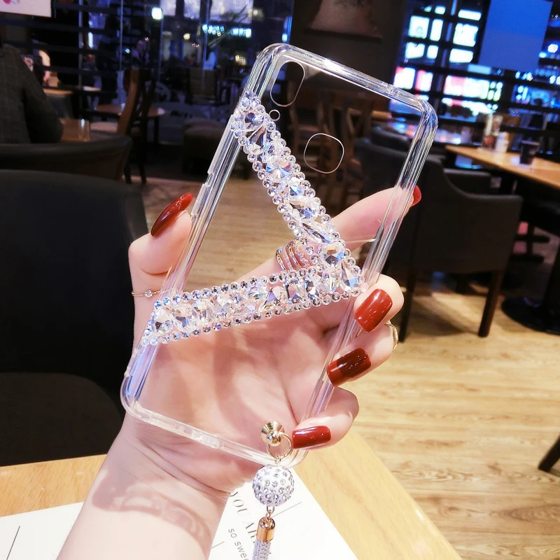 Handmade Clear Diamond Case For iPhone XS Max XR 6.5" 6.1" 5.8" Fundas Telefon Kilifi Rhinestone for iphone 8 7 6 Plus Coque
Handmade Clear Diamond Case For iPhone XS Max XR 6.5" 6.1" 5.8" Fundas Telefon Kilifi Rhinestone for iphone 8 7 6 Plus Coque