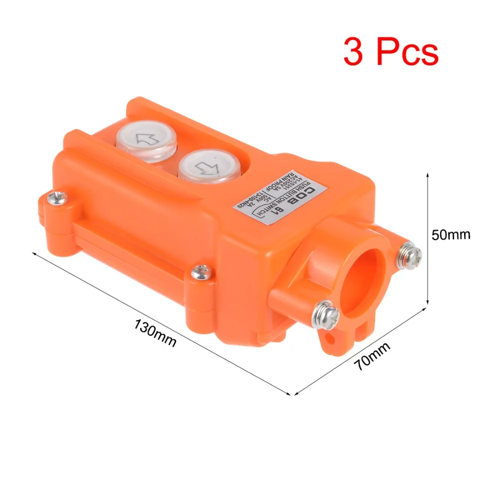UXCELL 3pcs Switches Rainproof Hoist Crane Pendant Control Station Push Button Switch Up Down 2 Ways Orange For Hoist And Crane
UXCELL 3pcs Switches Rainproof Hoist Crane Pendant Control Station Push Button Switch Up Down 2 Ways Orange For Hoist And Crane