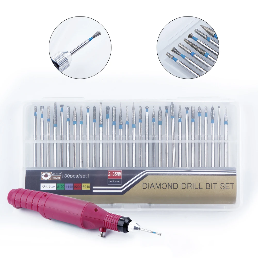 30pcs Nail Drill Bits Electric Apparatus for Manicure Pedicure Milling Cutteres Set Gel Cuticle Remover Polishing Files Buffers
30pcs Nail Drill Bits Electric Apparatus for Manicure Pedicure Milling Cutteres Set Gel Cuticle Remover Polishing Files Buffers