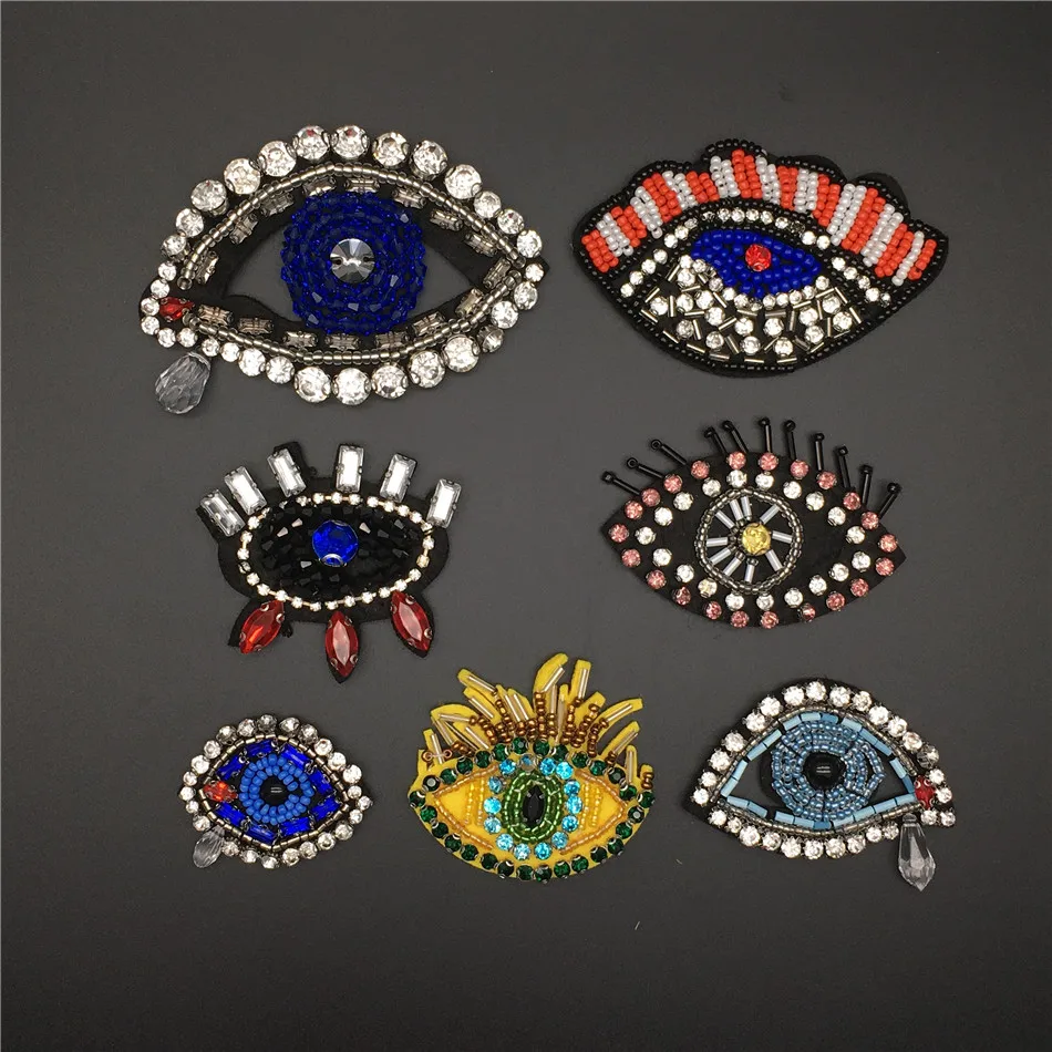 Handmade Rhinestone beaded Patches ,eye,finger,deer,Sew on Crystal patch for clothing beading Applique cute patch
Handmade Rhinestone beaded Patches ,eye,finger,deer,Sew on Crystal patch for clothing beading Applique cute patch
