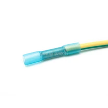 1 pces luva de solda náilon termicamente shrink conector de friso de emenda de fio elétrico à prova dwaterproof água azul bht 2 16-14 awg azul(China)
