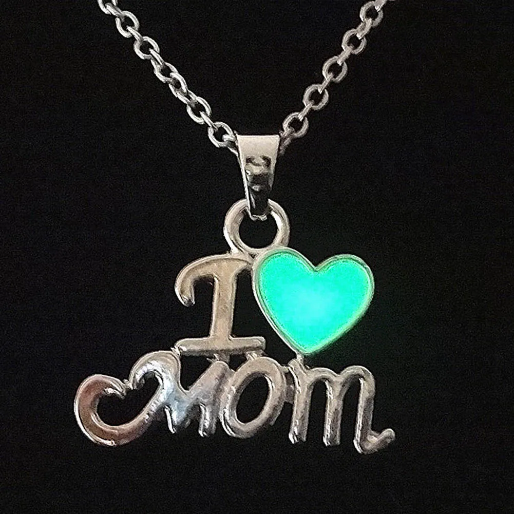 Mothers Day Gifts For Mom Luminous Jewelry Daughter & Best Mom Love Heart I love Mom Chic Punk Glow In Dark Pendant Necklace
Mothers Day Gifts For Mom Luminous Jewelry Daughter & Best Mom Love Heart I love Mom Chic Punk Glow In Dark Pendant Necklace