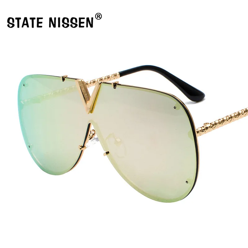 STATE NISSEN V Shaped Sunglasses Pilot Women Brand Designer Men Mirror Sunglass Goggles Oversize Female Sun Glasses Eyeglass
STATE NISSEN V Shaped Sunglasses Pilot Women Brand Designer Men Mirror Sunglass Goggles Oversize Female Sun Glasses Eyeglass