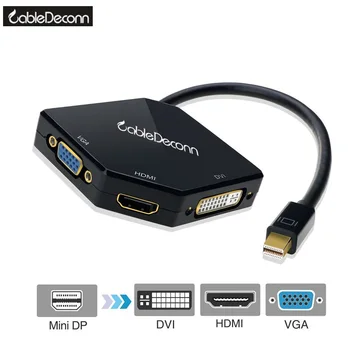 Mini DisplayPort DP to HDMI 4K VGA DVI 1080P Cable Adapter Converter for Macbook Air Imac Macbook Pro mac mini
Mini DisplayPort DP to HDMI 4K VGA DVI 1080P Cable Adapter Converter for Macbook Air Imac Macbook Pro mac mini