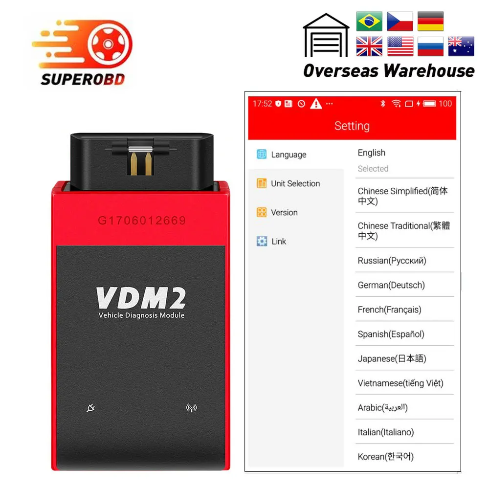 UCANDAS VDM2 VDM II UCANDAS WIFI Car Automotive Scanner VDM 2 V5.2 Support Multi-Language and Android System Free shipping
UCANDAS VDM2 VDM II UCANDAS WIFI Car Automotive Scanner VDM 2 V5.2 Support Multi-Language and Android System Free shipping