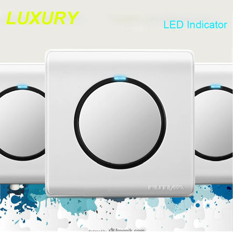 1 Gang Intermediate Switch with LED Indicator, 110~250V Wall Switch Panel, Luxury Push Button Switch Pressure Wall Light Switch
1 Gang Intermediate Switch with LED Indicator, 110~250V Wall Switch Panel, Luxury Push Button Switch Pressure Wall Light Switch
