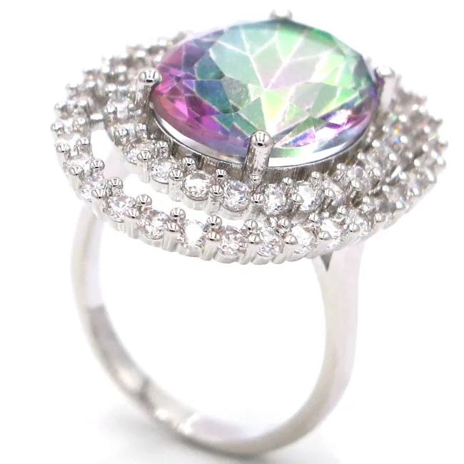 7# New Designed Fire Rainbow Mystic Topaz White CZ Ladies 925 Silver Ring 28x21mm
7# New Designed Fire Rainbow Mystic Topaz White CZ Ladies 925 Silver Ring 28x21mm