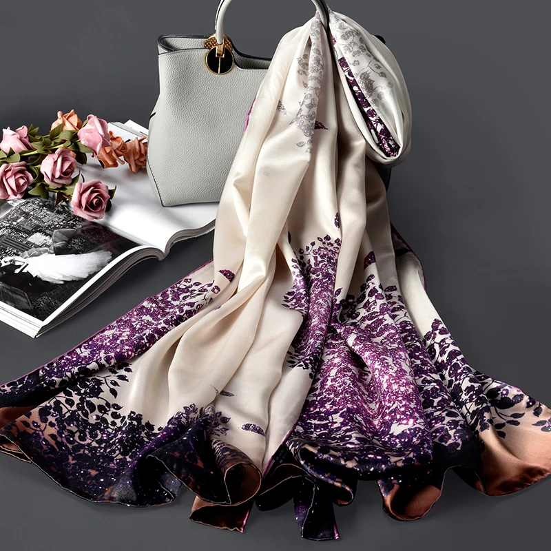 100% Pure Silk Scarf For Women Fashion Luxury Print Shawls Wraps For Ladies Real Natural Silk Long Scarves Foulard Femme
100% Pure Silk Scarf For Women Fashion Luxury Print Shawls Wraps For Ladies Real Natural Silk Long Scarves Foulard Femme