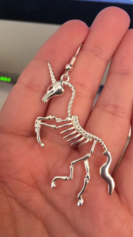Punk Unicorn Skeleton Earrings Punk Unicorn Skeleton Earrings