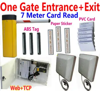 One Car Gate Parking Barrier gate controller kit for 1 gate Entrance+Exit Automatic 7 Meter card UHF RFID ABS tag+Attach Sticker
One Car Gate Parking Barrier gate controller kit for 1 gate Entrance+Exit Automatic 7 Meter card UHF RFID ABS tag+Attach Sticker
