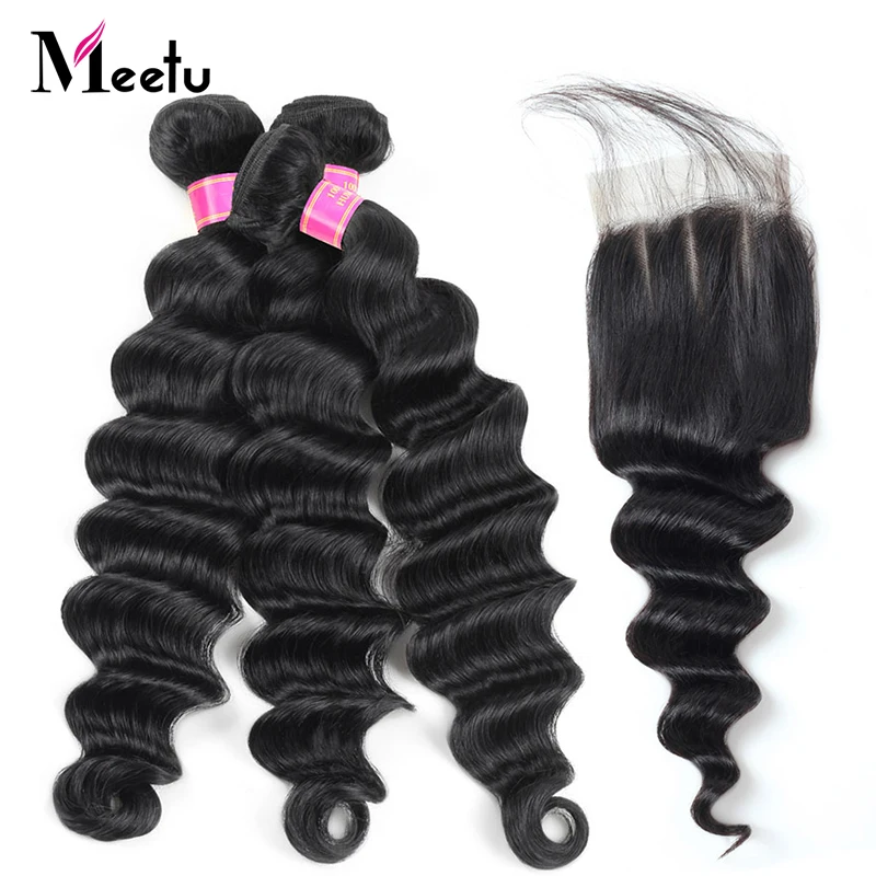 Meetu Indian Loose Deep Wave Bundles With Closure Middle Part Human Hair Bundles With Closure Non Remy 3 Bundles With Closure
Meetu Indian Loose Deep Wave Bundles With Closure Middle Part Human Hair Bundles With Closure Non Remy 3 Bundles With Closure