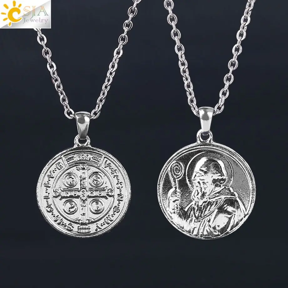 CSJA Christian Gift Virgin Mary St. Benedict Exorcism Reaper Cross Jewelry Stainless Steel Religion Men Women Necklace S115 A
CSJA Christian Gift Virgin Mary St. Benedict Exorcism Reaper Cross Jewelry Stainless Steel Religion Men Women Necklace S115 A