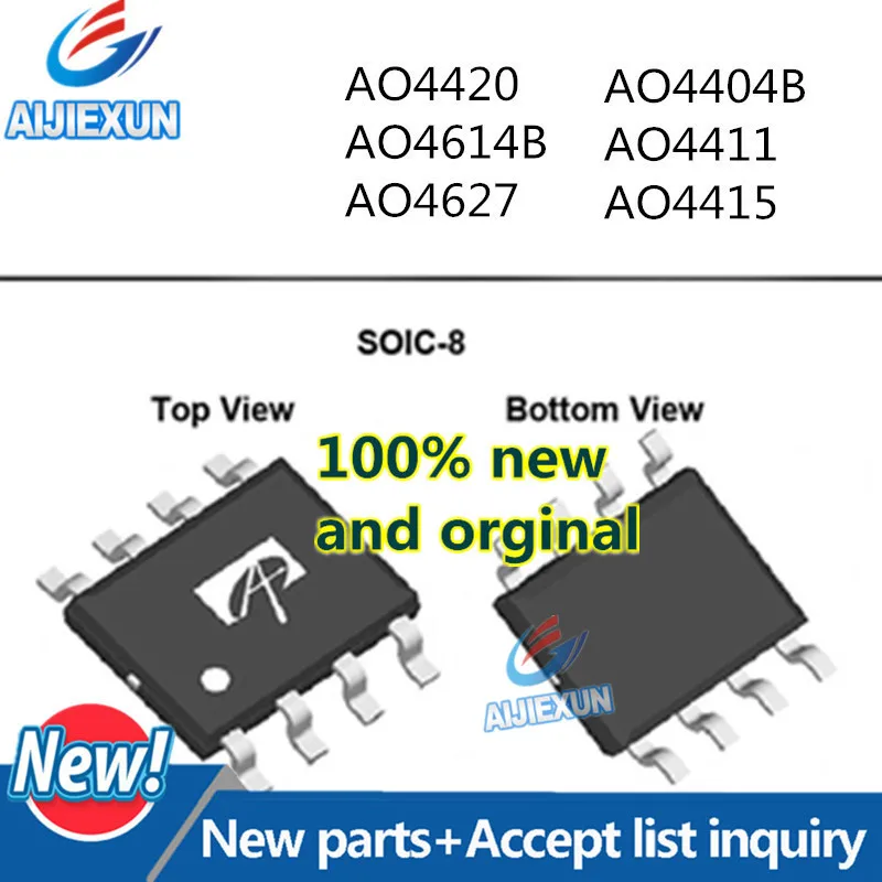 10 шт. AO4420 AO4614B AO4627 AO4404B AO4411 AO4415 SOP8 в наличии 100% новый и оригинальный | Обустройство